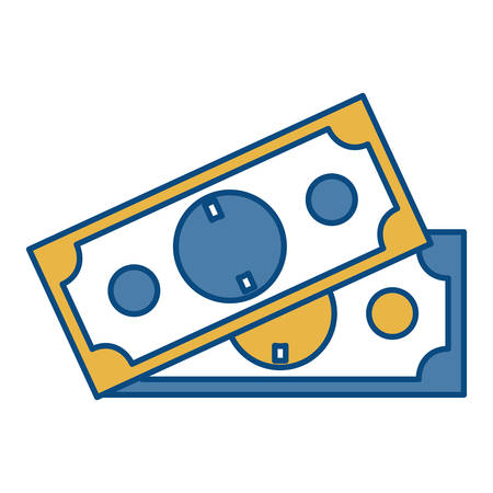 money bills icon over white background vector illustrationのイラスト素材