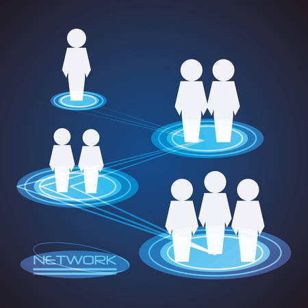 network globe social connections with date information vector illustrationのイラスト素材