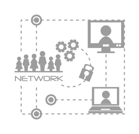 Network globe social connectionsのイラスト素材