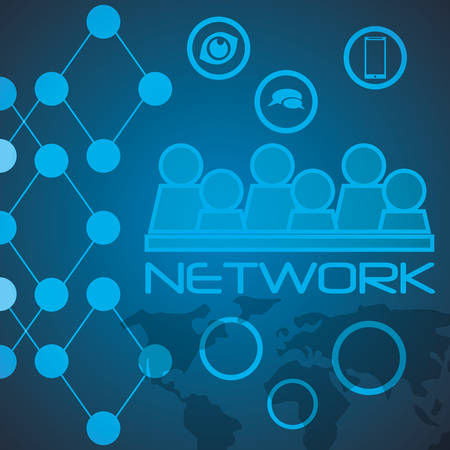 Network globe social connectionsのイラスト素材