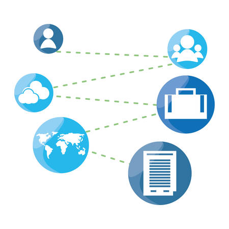 Network globe social connectionsのイラスト素材