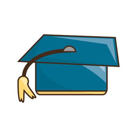 Graduation hat kawaii cartoon icon vector illustration graphic designのイラスト素材