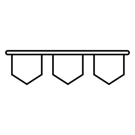 decorative pennants icon over white background vector illustrationのイラスト素材