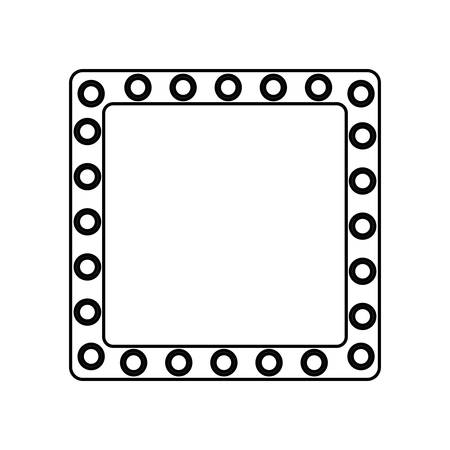 Retro frame with decorative circles over white background vector illustrationのイラスト素材