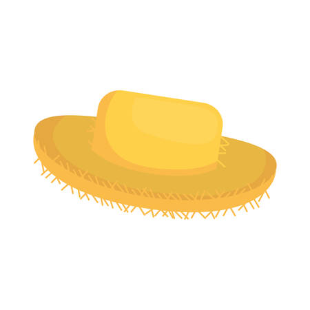 hat icon over white background vector illustrationのイラスト素材