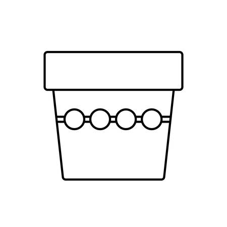 flower pot icon over white background vector illustrationのイラスト素材