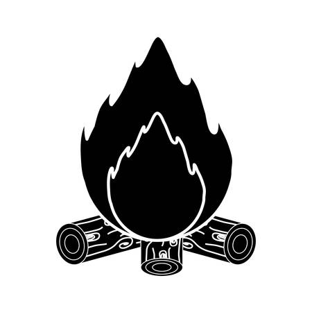 Bonfire icon over white background vector illustrationのイラスト素材