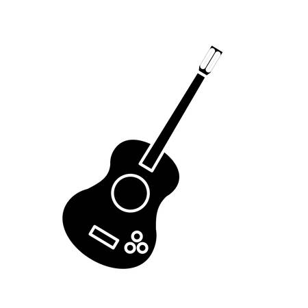 guitar icon over white background vector illustrationのイラスト素材