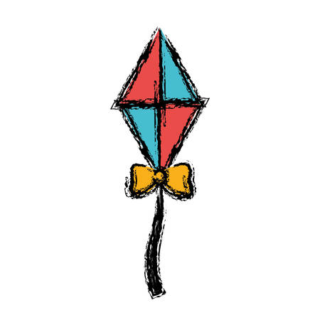 kite icon over white background vector illustrationのイラスト素材