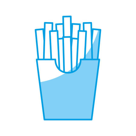 French fries box icon over white background vector illustrationのイラスト素材