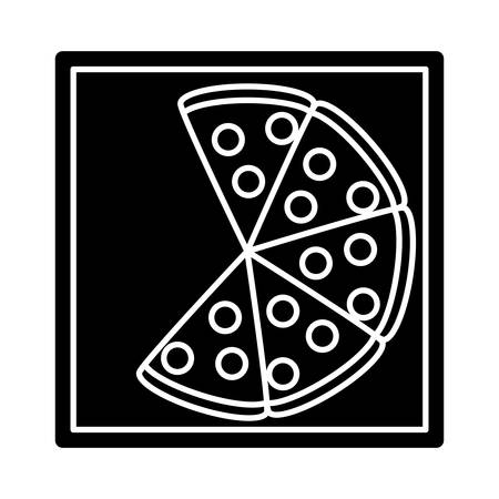 pizza icon over white background vector illustrationのイラスト素材
