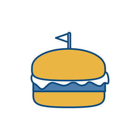 Hamburger icon over white background colorful design vector illustrationのイラスト素材