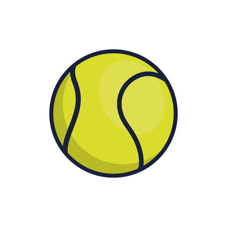 tennis ball icon over white background vector illustrationのイラスト素材