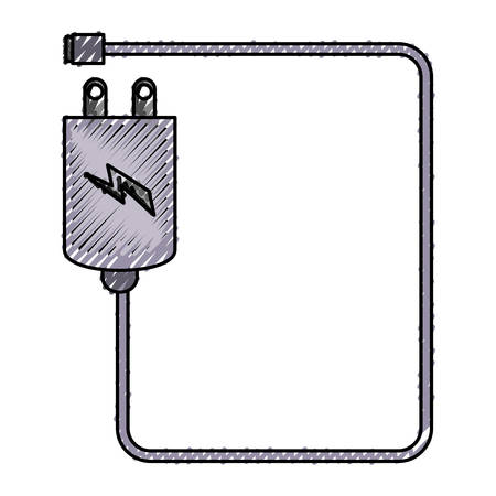 Cellphone charger device icon vector illustration graphic designのイラスト素材