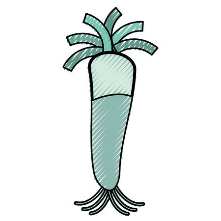 Green onions vegetable icon vector illustration graphic designのイラスト素材