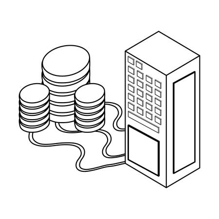 Storage database 3D icon vector illustration graphic designのイラスト素材