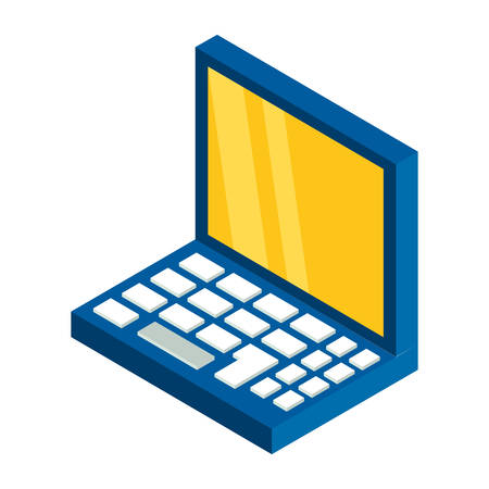 PC laptop 3D icon vector illustration graphic designのイラスト素材