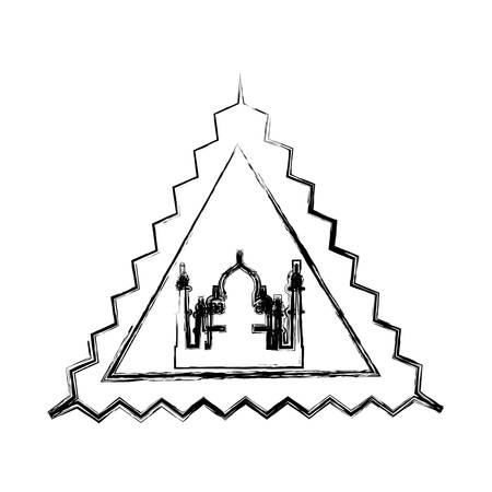 Taj mahal monument icon vector illustration graphic designのイラスト素材