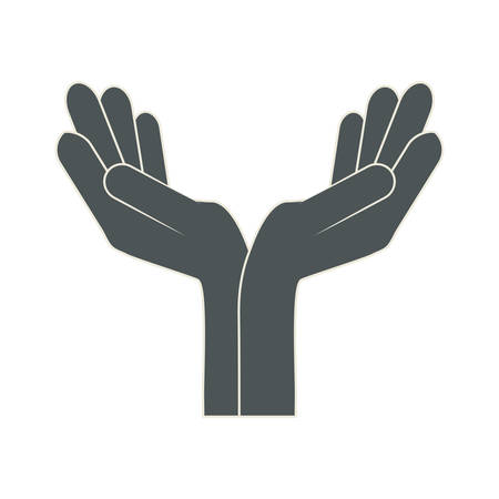 Hands with palms open icon vector illustration graphic designのイラスト素材