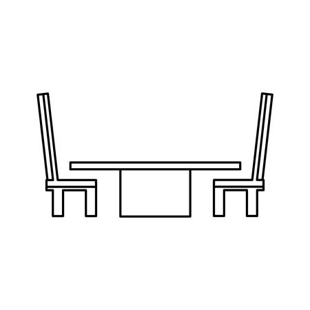 Desk with chairs icon vector illustration graphic designのイラスト素材