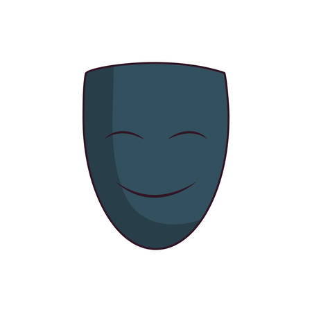 theater mask icon over white background vector illustrationのイラスト素材