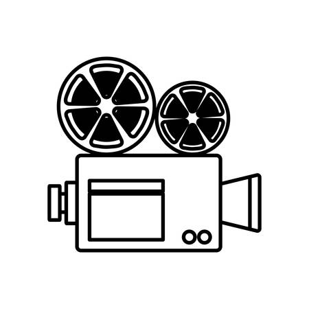 cinema camera icon over white background vector illustrationのイラスト素材