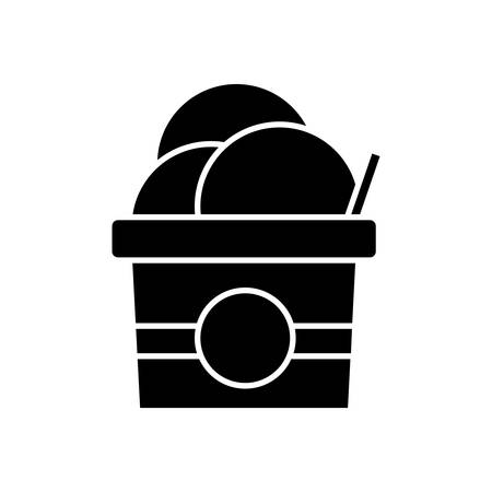 ice cream cup icon over white background vector illustrationのイラスト素材
