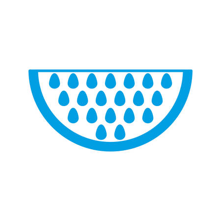 Watermelon fruit icon over white background vector illustrationのイラスト素材
