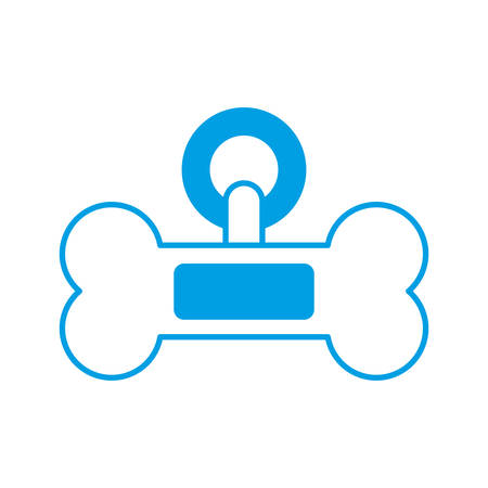 Dog bone icon over white background vector illustrationのイラスト素材