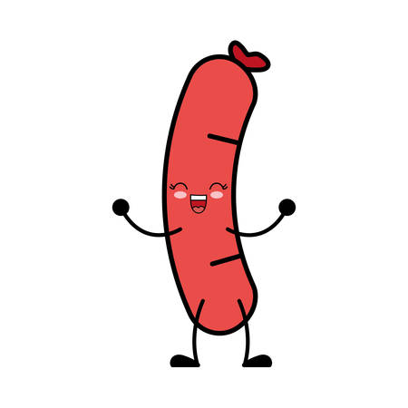 sausage icon over white background vector illustrationのイラスト素材