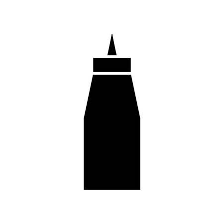 Sauce bottle icon over white background vector illustrationのイラスト素材
