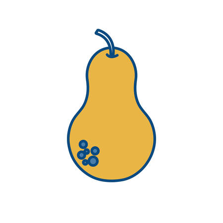 pear fruit icon over white background vector illustrationのイラスト素材