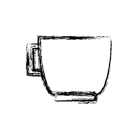 coffee mug icon over white background vector illustrationのイラスト素材