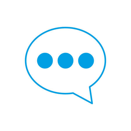 speech bubble icon over white background vector illustration