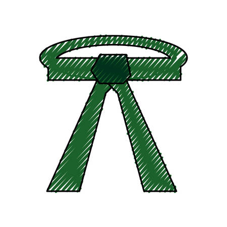 Karate belt wear icon vector illustration graphic designのイラスト素材