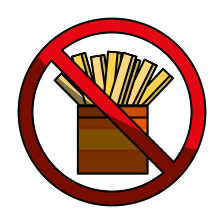Fast food prohibited icon vector illustration graphic designのイラスト素材