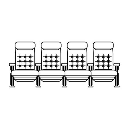 Cinema chairs isolated icon vector illustration graphic designのイラスト素材