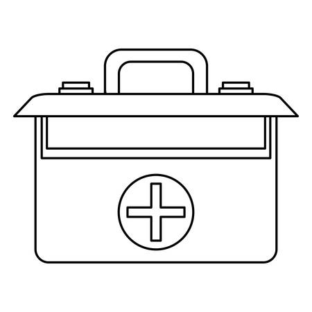 First aid suitcase icon vector illustration graphic designのイラスト素材