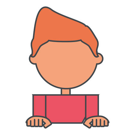 Kid faceless cartoon icon vector illustration graphic designのイラスト素材