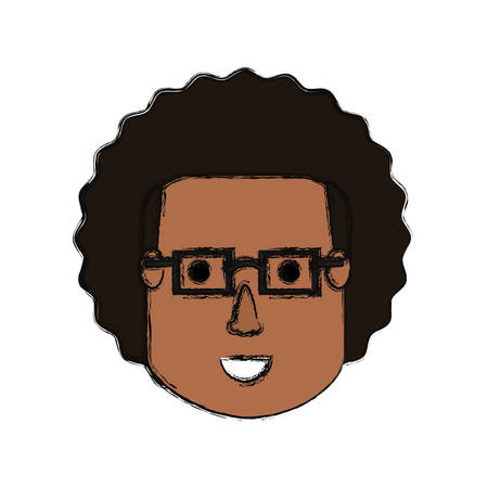 Man face cartoon icon vector illustration graphic designのイラスト素材