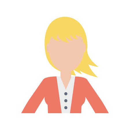 Woman faceless avatar icon vector illustration graphic designのイラスト素材