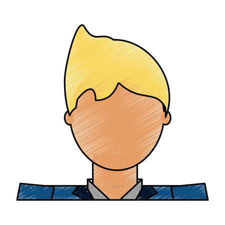Man faceless avatar icon vector illustration graphic designのイラスト素材