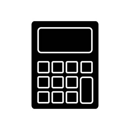 calculator icon over white background vector illustrationのイラスト素材