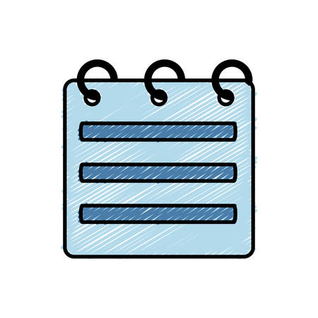 notebook icon over white background vector illustrationのイラスト素材