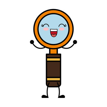 magnifying glass icon over white background vector illustrationのイラスト素材