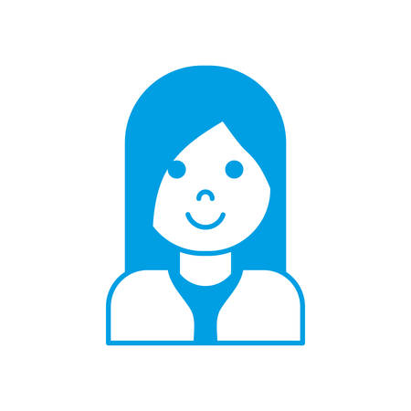 cartoon woman icon over white background vector illustrationのイラスト素材