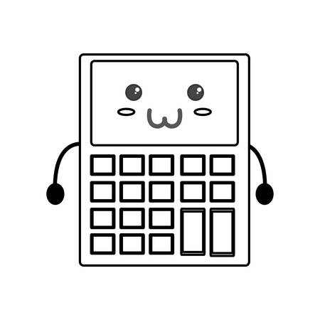 Cute calculator icon vector illustration graphic designのイラスト素材