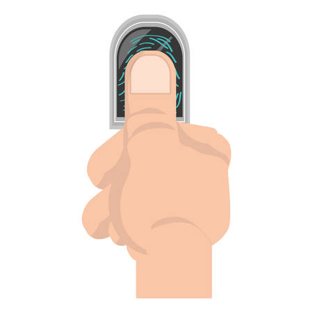 Finger print symbol icon vector illustration graphic designのイラスト素材