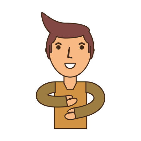 Young man cartoon icon vector illustration graphic designのイラスト素材