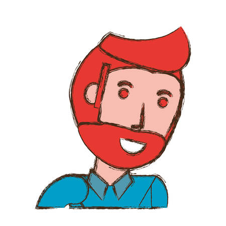 Young man cartoon icon vector illustration graphic designのイラスト素材
